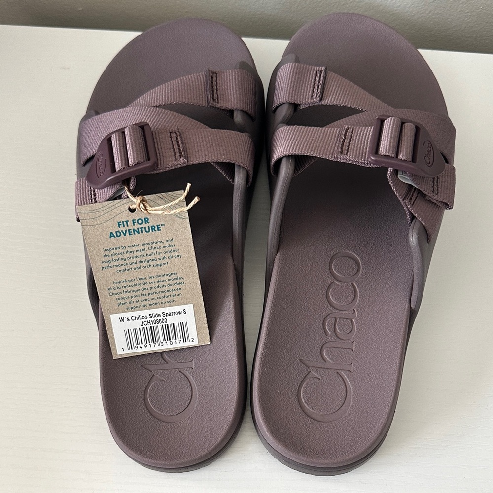 Chaco Slide Sandals with Straps 8 - Picture 2 of 4